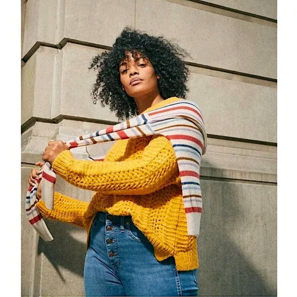 MADEWELL Windemere Oversized Alpaca Sweater XXS Gold - Picture 5 of 12